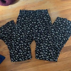 Floral fit n flare bell bottom trouser pants size 10